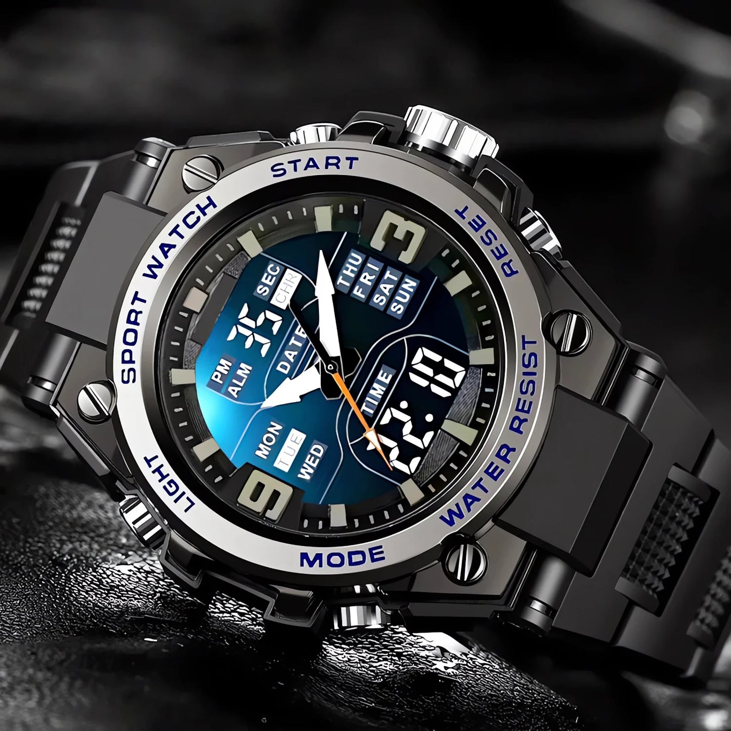 Digital Men Military Watch 50m Waterproof Wristwatch LED Quartz Clock Sport Watch Male Big Watches Men Relogios Masculino