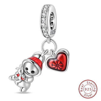 925 Sterling Silver Red Wine, Chili & Dumbbell Charm Bead – Fun DIY Jewelry