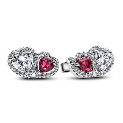 925 Sterling Silver Pink Bow Zircon Jewelry Set – Ring, Earrings, Bracelet & Necklace