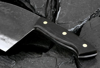 Hand-Forged Professional Butcher Knife – Full Tang High-Carbon Steel Chinese Chef Knife