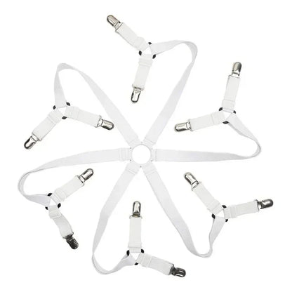 12-Piece Elastic Bed Sheet Clips – Non-Slip Sheet Fasteners for Bedding, Sofa Covers & Blankets