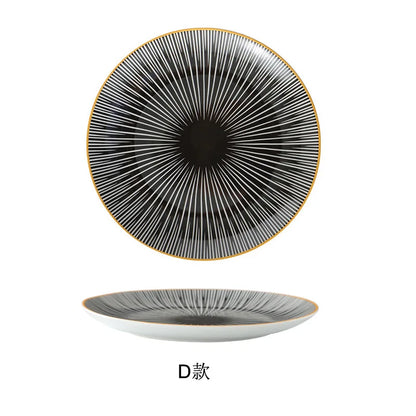 Japanese-Style Wavy Ceramic Vegetable Plate – Nordic Dessert & Western Food Dish