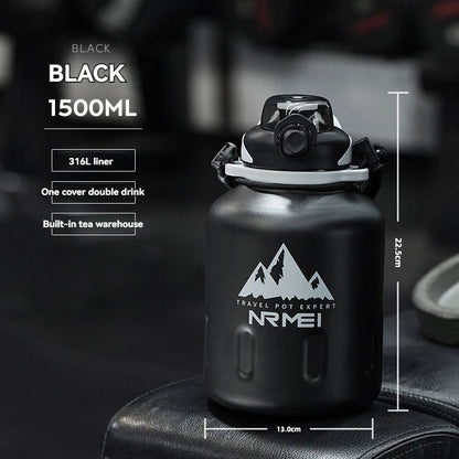 2.0L Stainless Steel Thermos Water Bottle – Vacuum Flask for Hot & Cold Gym & Travel