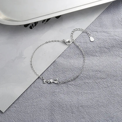 VENTFILLE 925 Silver Diamond Butterfly Bracelet – Adjustable Flower Jewelry for Women