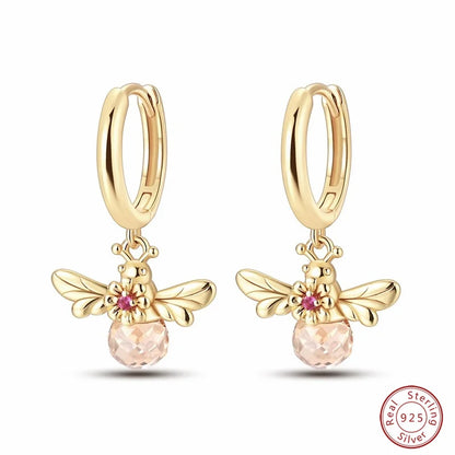 Pandach 925 Silver Pearl Bee Star Moon Stud Earrings – Trending Fashion Jewelry for Women