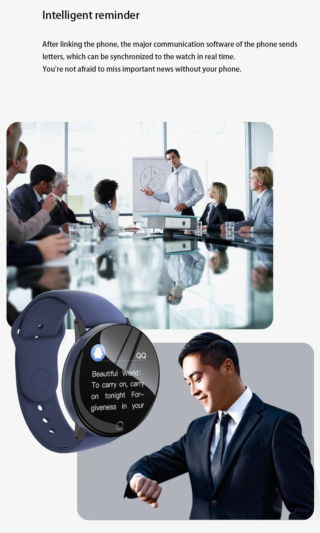 D18 Multifunctional Smart Watch Men & Women Bluetooth Connected Phone Music Fitness Sports Bracelet Sleep Monitor watch