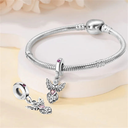 925 Sterling Silver Classic Retro Lotus Heart-Shaped Charms Beads Fit Original Pandach Bracelets Fine DIY Anniversary Jewelry