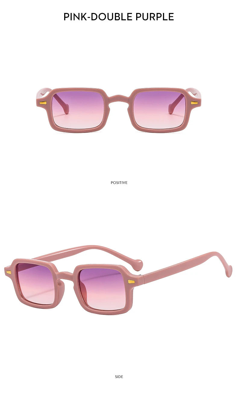 RMM Luxury Rectangle Sunglasses – Vintage Mirror UV400 for Women & Men