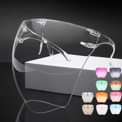 Full Face Shield Sunglasses Mask – UV400 Anti-Spray Cycling & Protective Goggles