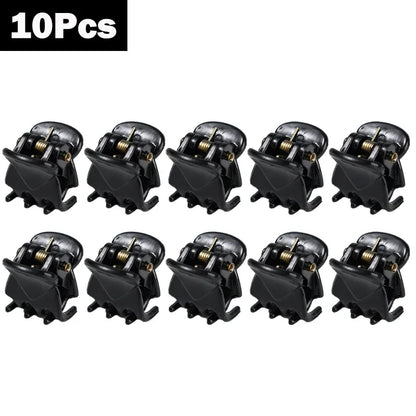 Mini Black Hair Claw Clips Set – Plastic Ponytail Holder for Women, Girls & Kids (10/20/30Pcs)