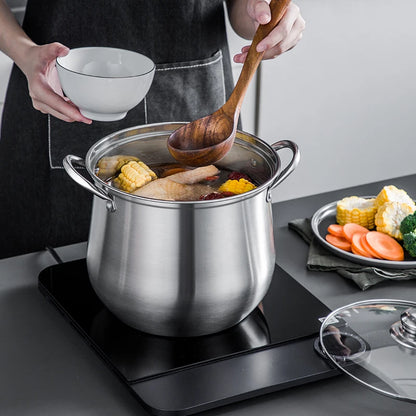 Large Stainless Steel Stock Pot – Durable Easy-Clean Kitchen Pot for Soups & Stews