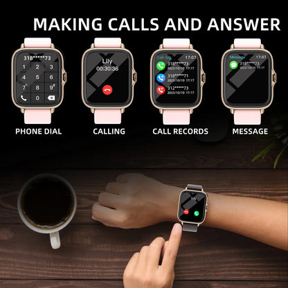 Waterproof Smartwatch 1.83" – Answer Calls, Sleep Monitor, Pedometer, Sports & Alerts