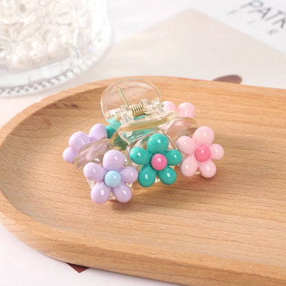 Sweet Flower Hair Claw Clip – Cute Ponytail Hairpin for Women