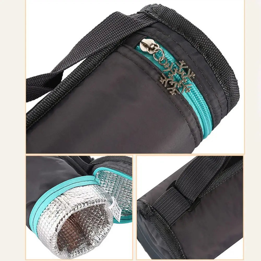 Oxford Insulated Water Bottle Cover – Waterproof Thermal Cup Sleeve with Strap