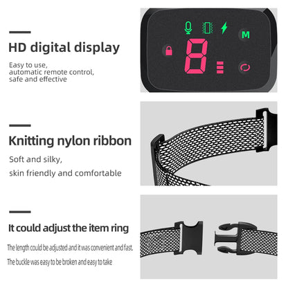 Smart Anti-Bark Dog Collar – HD Display, IP67 Waterproof, Rechargeable with 3 Training Modes