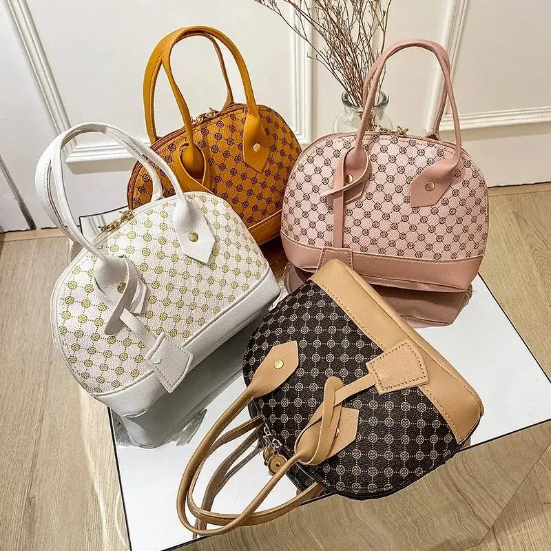 Korean Style Flower Shell Bag for Women – Elegant Floral Shoulder Handbag