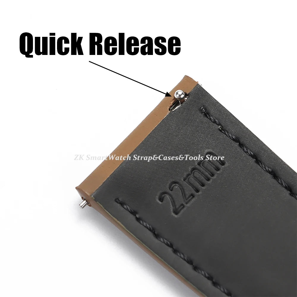 Quick Release Watch Band for Men Women Watchband Retro Cowhide Watch Strap Replacement Belt 18mm 20mm 22mm Vintage Brown Straps - BeeTrendyShop.COM