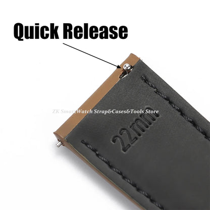 Quick Release Watch Band for Men Women Watchband Retro Cowhide Watch Strap Replacement Belt 18mm 20mm 22mm Vintage Brown Straps - BeeTrendyShop.COM