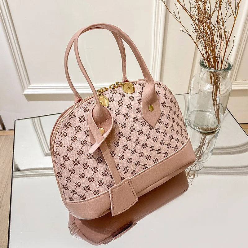 Korean Style Flower Shell Bag for Women – Elegant Floral Shoulder Handbag