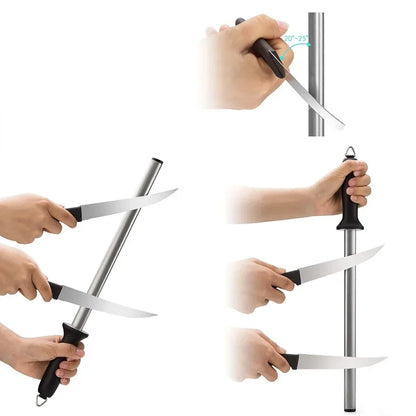 Knife Sharpener Grinder – Non-Slip Handle Kitchen Sharpening Tool for Chef Knives
