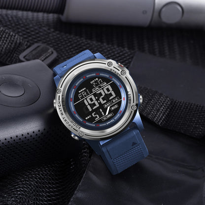 Men's Digital Sport Watch – 50M Waterproof, LED, Stopwatch, Military Tactical Wristwatch