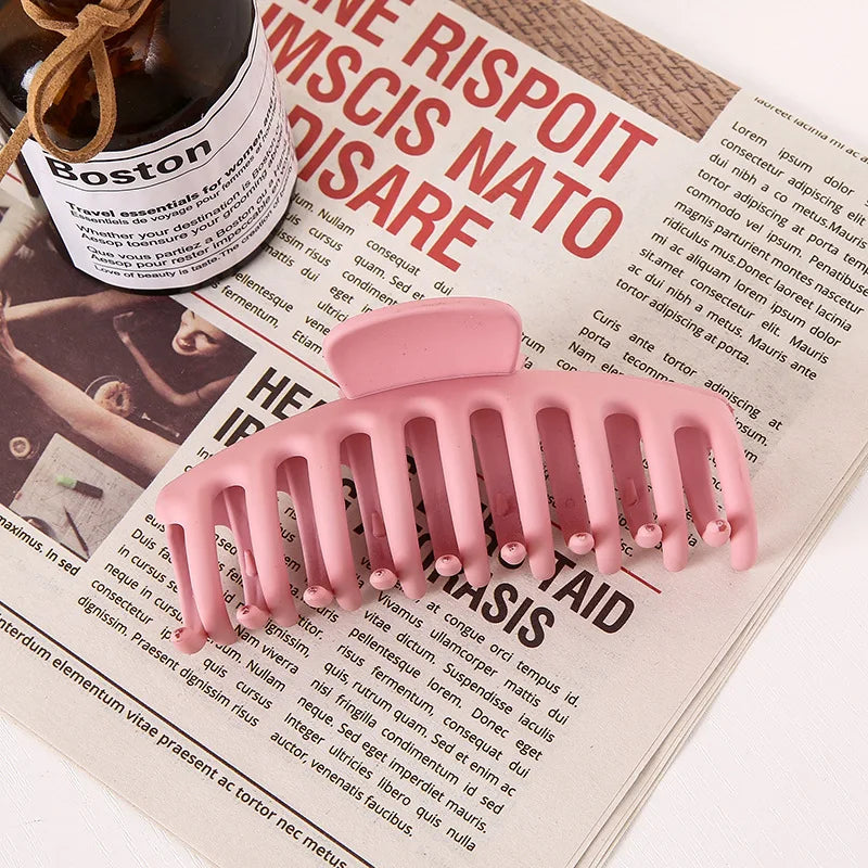 Large Geometric Hair Claw Clip Set – Cross Matte French Hairgrip for Women (1/2/4/6Pcs)