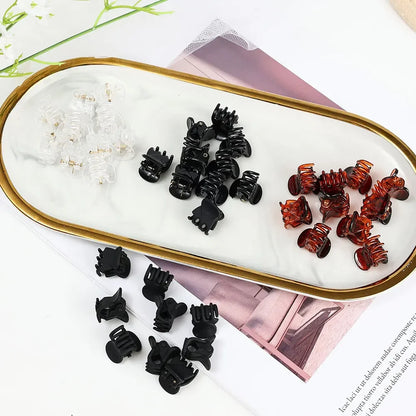 Mini Black Hair Claw Clips Set – Plastic Ponytail Holder for Women, Girls & Kids (10/20/30Pcs)