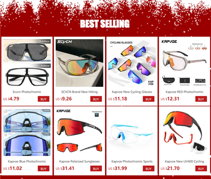 SCVCN Cycling Glasses – UV400 Mountain Bike & Hiking Sports Eyewear