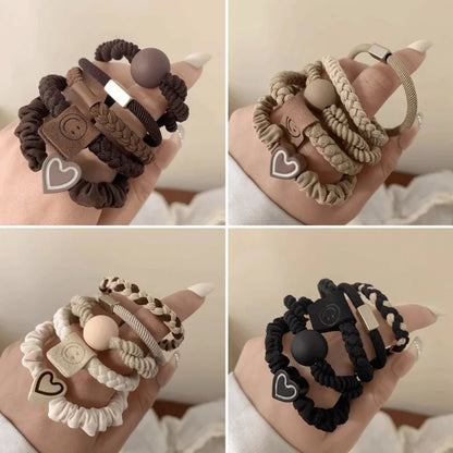 5pcs/Bag Seamless Bow Hair Ties - BeeTrendyShop.COM