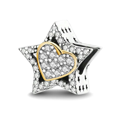 925 Sterling Silver Heart, Flower, Clover & Turtle Charm Bead – DIY Birthday Jewelry