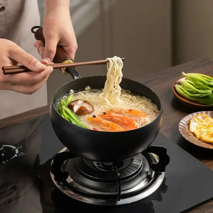 28CM Handmade Pure Iron Big Belly Frying Pan – Non-Coating Smooth Stew Pot