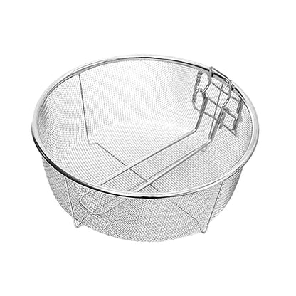 Stainless Steel French Fries Basket with Handle – Deep Fryer Strainer & Blanching Skimmer