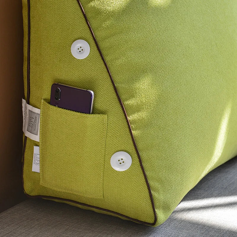 Tatami Triangle Bedhead Backrest Cushion 45 & 60cm – Soft Neck & Waist Support for Sofa & Bed