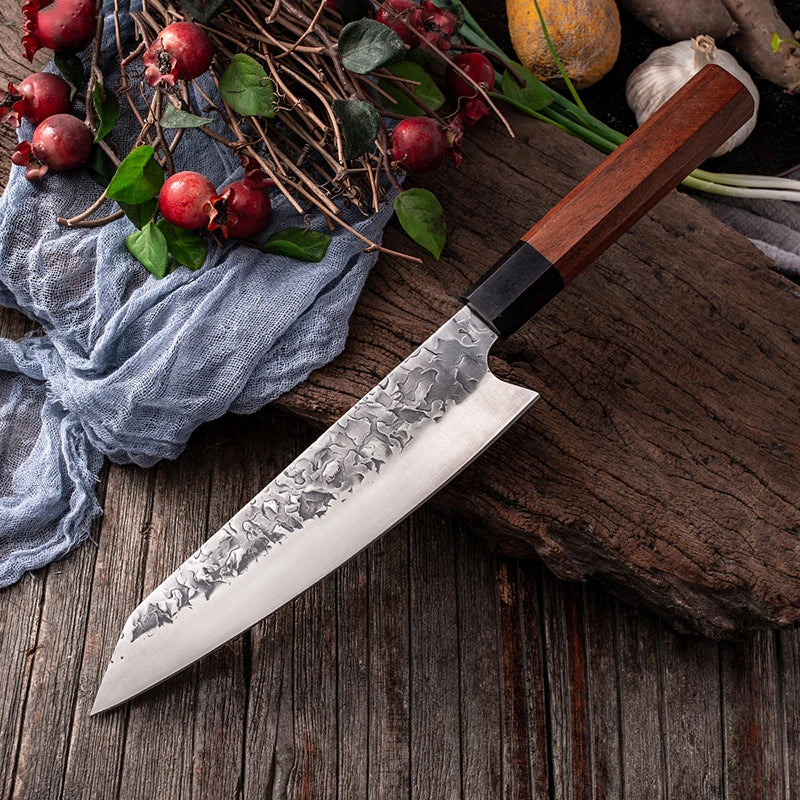 Forged Japanese Chef Knife – Professional Kiritsuke, Santoku & Nakiri Kitchen Knives