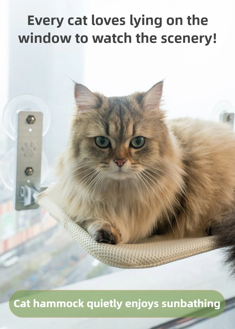 9-Style Window Cat Hammock - Cozy Hanging Bed with Strong Suction Cups