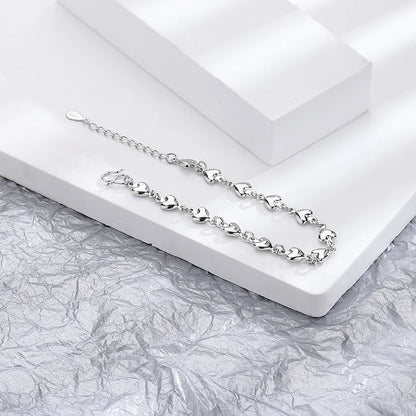 VENTFILLE 925 Silver Diamond Butterfly Bracelet – Adjustable Flower Jewelry for Women