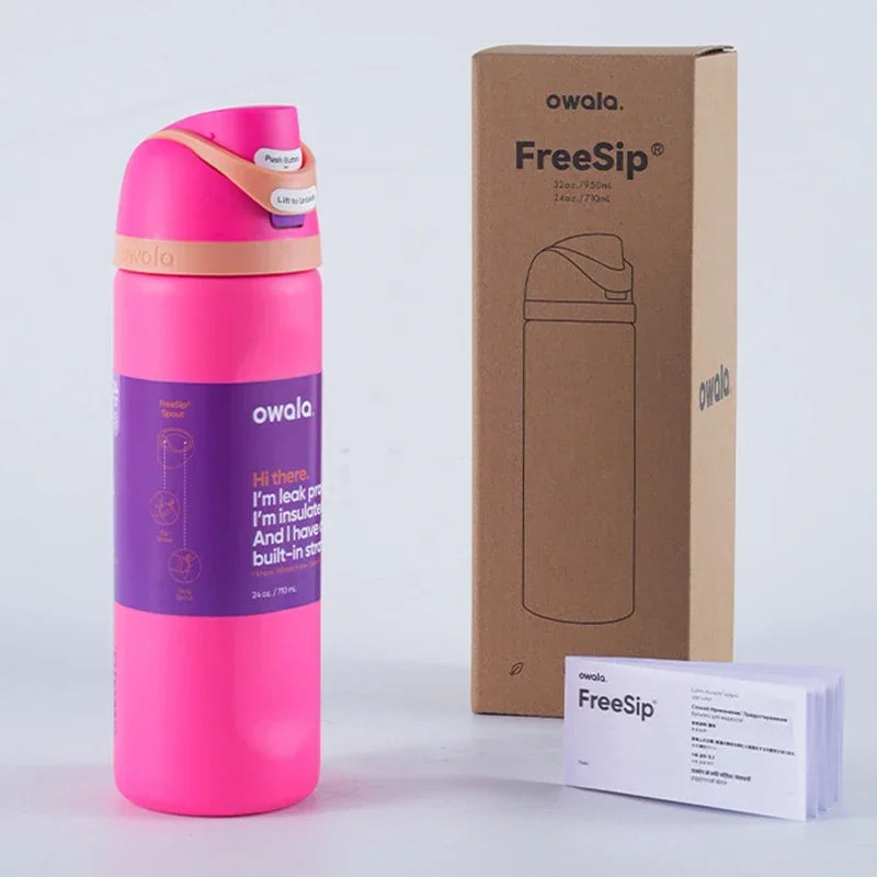 Owala Cup Vacuum Flasks & Thermoses Water Bottle Drinkware Thermo Tumbler Stainless Steel Thermal Mug Original Cold Hot Coffee