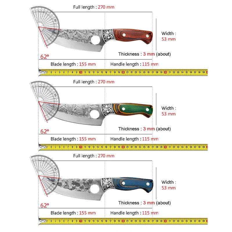 Hand-Forged Boning Knife – Professional Wood Handle Butcher & Fillet Knife