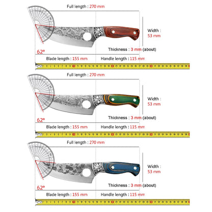 Hand-Forged Boning Knife – Professional Wood Handle Butcher & Fillet Knife