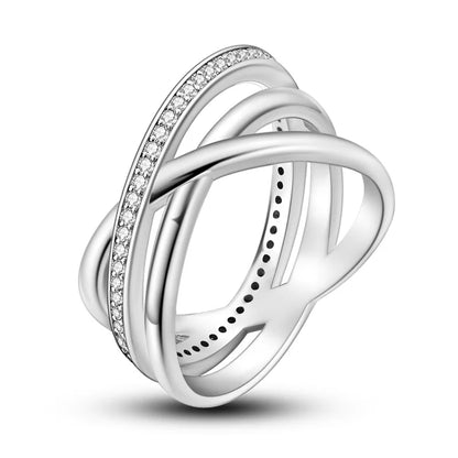 925 Sterling Silver Zircon Star Geometric Ring – Engagement Jewelry for Women