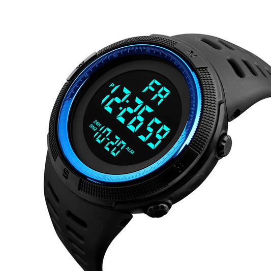 Men's Digital Electronic Watch Sports Glow 49mm Large Dial Student Outdoor Adventure Trend Multifunctional Maler fashion Watches