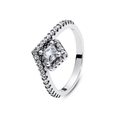 925 Sterling Silver Love Heart Crown Ring – Rose Gold Engagement Jewelry