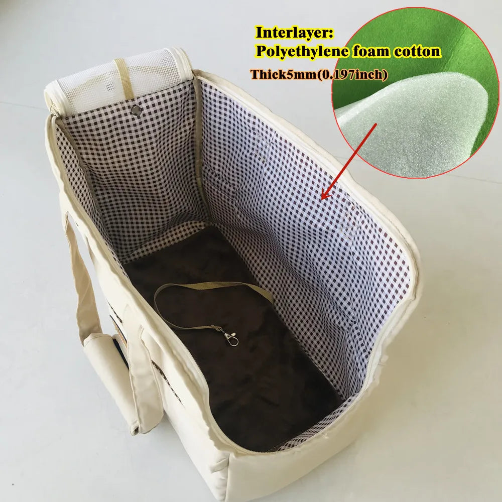 Pet Carrier for Cats Dog, Traveling Pets Shoulder bag,Polyethylene foam cotton Interlayer,Car Seat Pet Protection Travel Carrier