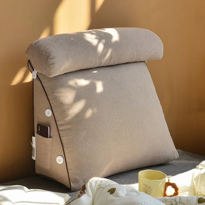 Tatami Triangle Bedhead Backrest Cushion 45 & 60cm – Soft Neck & Waist Support for Sofa & Bed