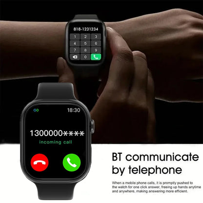 Smartwatch 1.73" – Bluetooth Call, Blood Oxygen & Blood Pressure Monitor for Men & Women