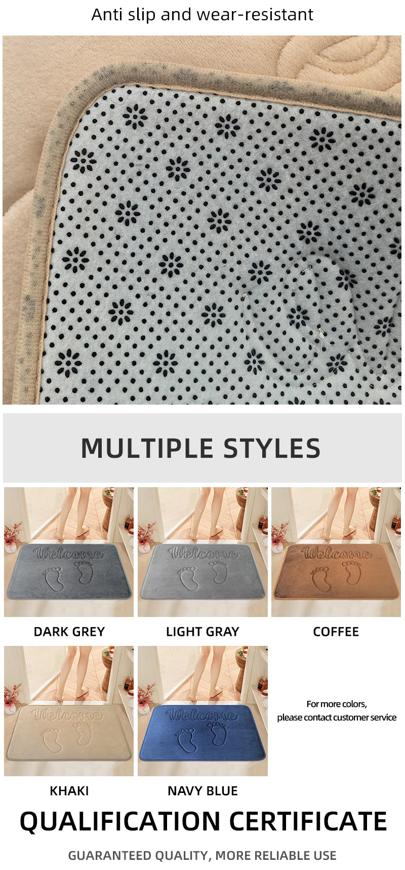 1pc Anti-Slip Cobblestone Floor Mat for Bathroom, and Absorbs Water and Reduces Slips and Falls - BeeTrendyShop.COM