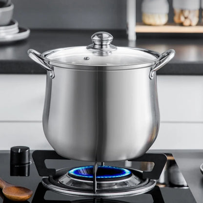 Large Stainless Steel Stock Pot – Durable Easy-Clean Kitchen Pot for Soups & Stews