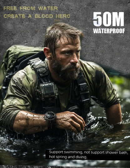 NORTH EDGE VERTICO Men's Digital Watch – Carbon Fiber, WR50M, Altimeter, Barometer & Compass