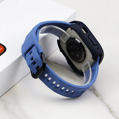 Silicone Sport Strap+Case for apple watch 9 8 7 6 SE 5 Ultra 2 Belt Bracelet Iwatch Series 49mm 45mm 41mm 44mm Protective Cover - BeeTrendyShop.COM