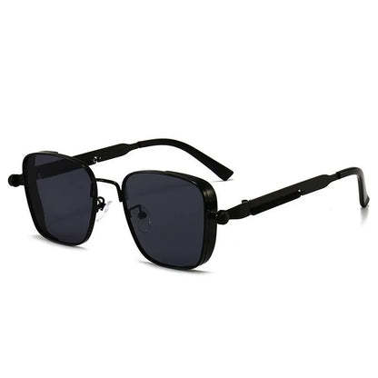 KUIMIM Steampunk Driving Sunglasses – Vintage Metal Frame UV400 Spring Hinge